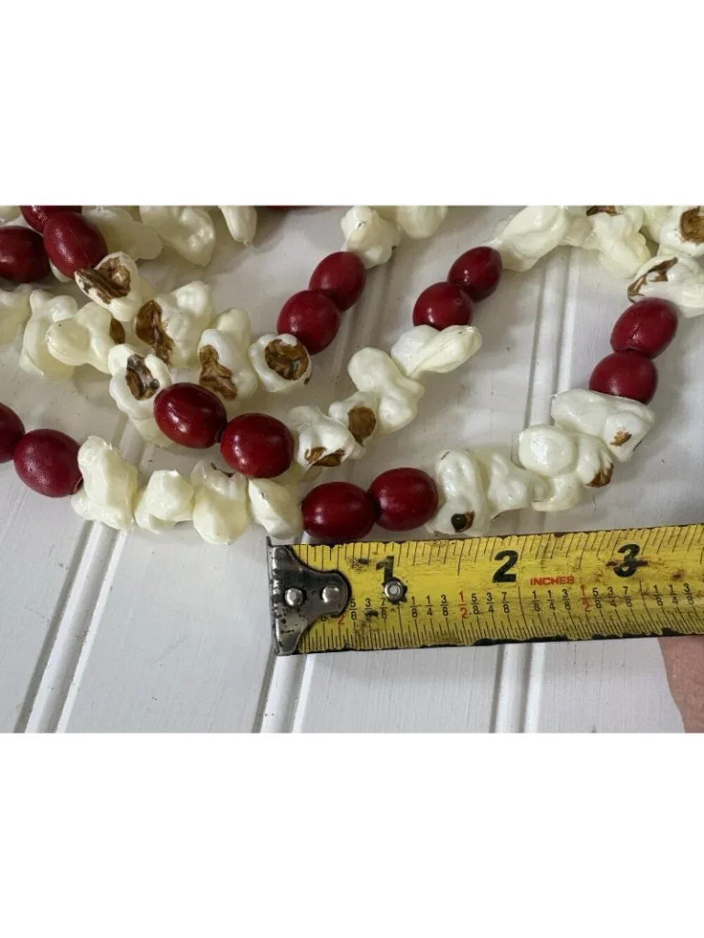 Vintage Popcorn & Cranberry Blow Mold Garland Christmas Tree Plastic
